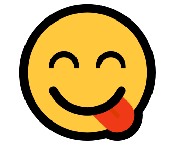 😋 Emoji visage langue tirée sur le côté (délicieux) - iconoclic.fr